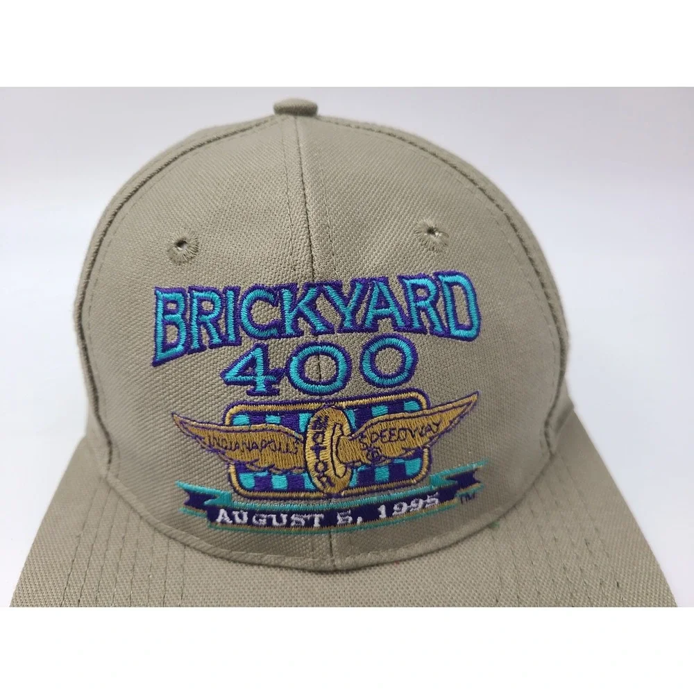 Vintage 1995 Brickyard‎ 400 Logo Athletic Snapback (Fits Small) Hat Cap NASCAR